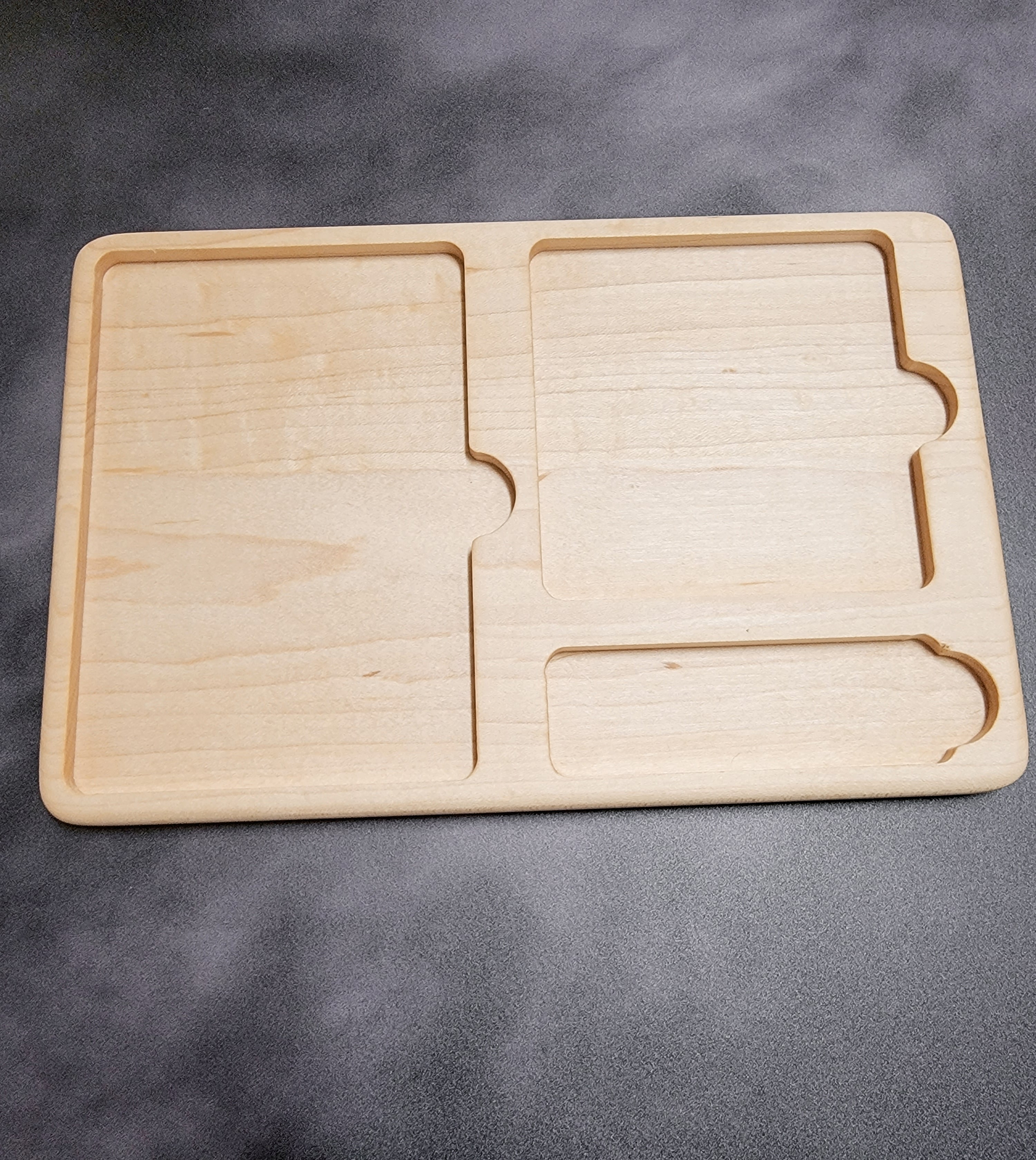 Montessori 3 part card tray