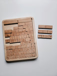 Fraction strips - fraction bars - Wooden fraction tiles - Montessori