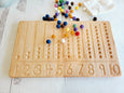 Montessori Number Counting Board - Number tracing board - Montessori counting board - Ten board