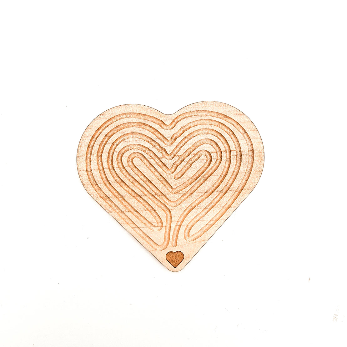 SECONDS/IMPERFECT Pocket Heart Labyrinth - Handcrafted Educational Toy for Kids Mindfulness and Inner Peace - peace corner - Valentine's day