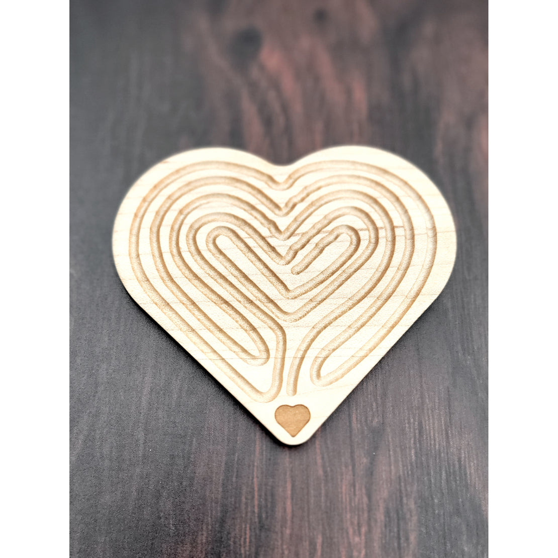 SECONDS/IMPERFECT Pocket Heart Labyrinth - Handcrafted Educational Toy for Kids Mindfulness and Inner Peace - peace corner - Valentine's day