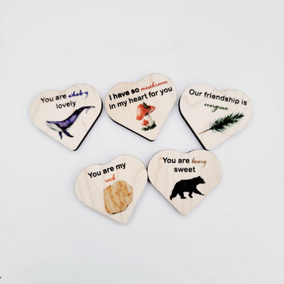 Nature inspired pocket valentine - maple heart valentine's day gift