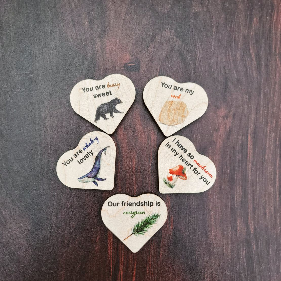 Nature inspired pocket valentine - maple heart valentine's day gift