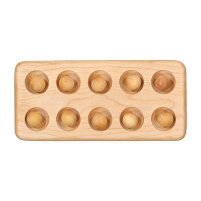 Ten frame - wooden ten board - math manipulative- Montessori