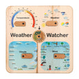 Wooden weather station - weather chart - weather board