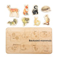 Woodland animals toys - Backyard mammals puzzle - wooden puzzle
