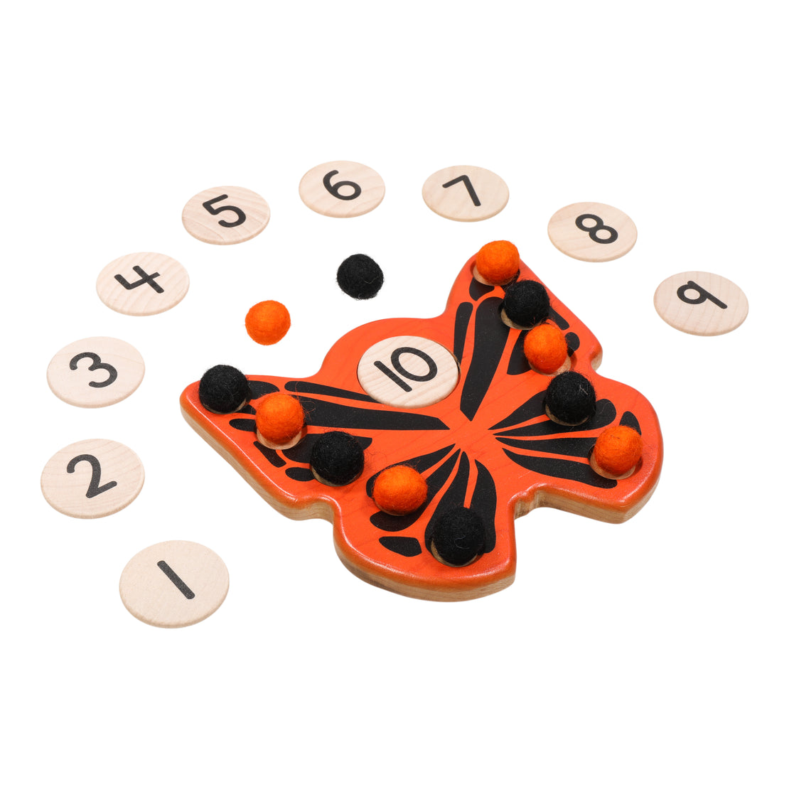 SECONDS/IMPERFECT Butterfly ten frame, Montessori ten frame