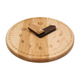 Wooden toy clock with minute and hour in different shades for easy learning