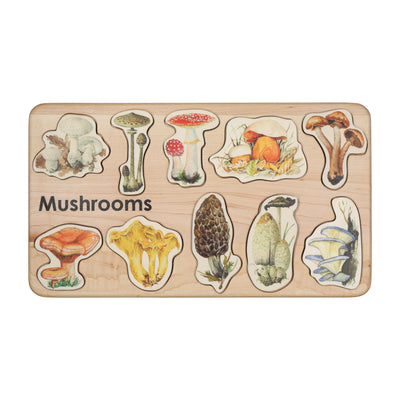 Mushroom Wooden Puzzle for Homeschooling Lessons