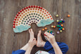 Rainbow with clouds - Color sorting toy - color matching - Montessori classroom