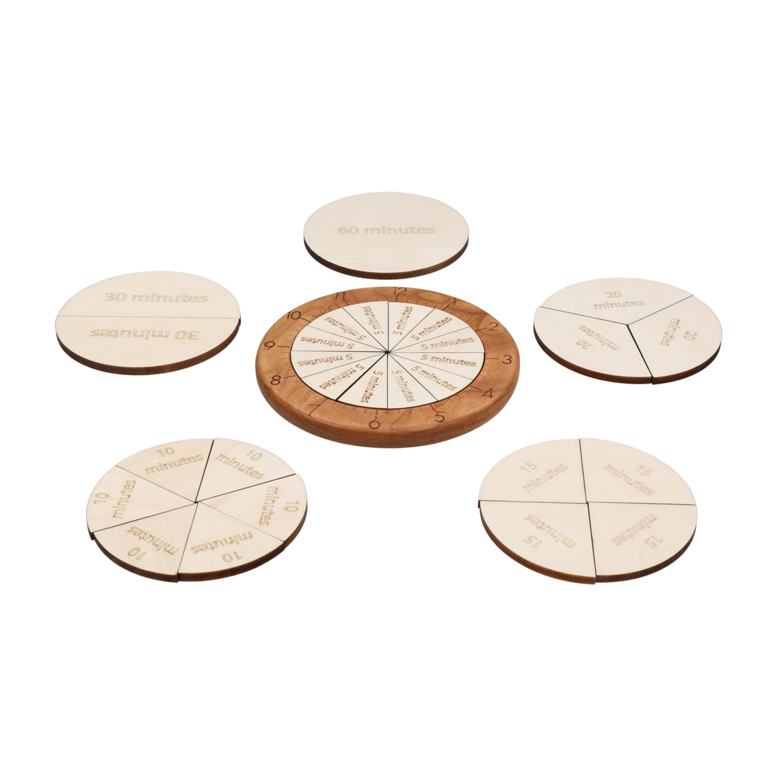 Time fraction learning kit - fraction of time - Montessori materials