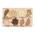Double sided Leaf puzzle, Leaves made of its own wood