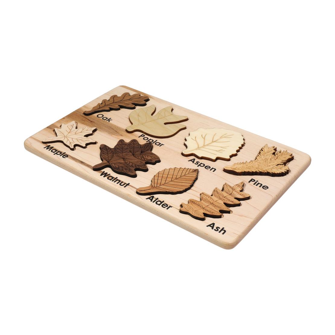 Double sided Leaf puzzle, Leaves made of its own wood