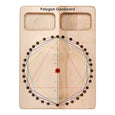 Double sided polygon geoboard - Montessori geometry board - Plane Geo board -