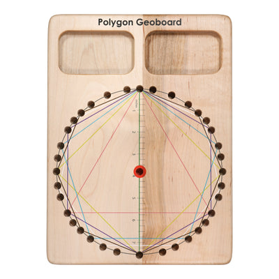 Double sided polygon geoboard - Montessori geometry board - Plane Geo board -