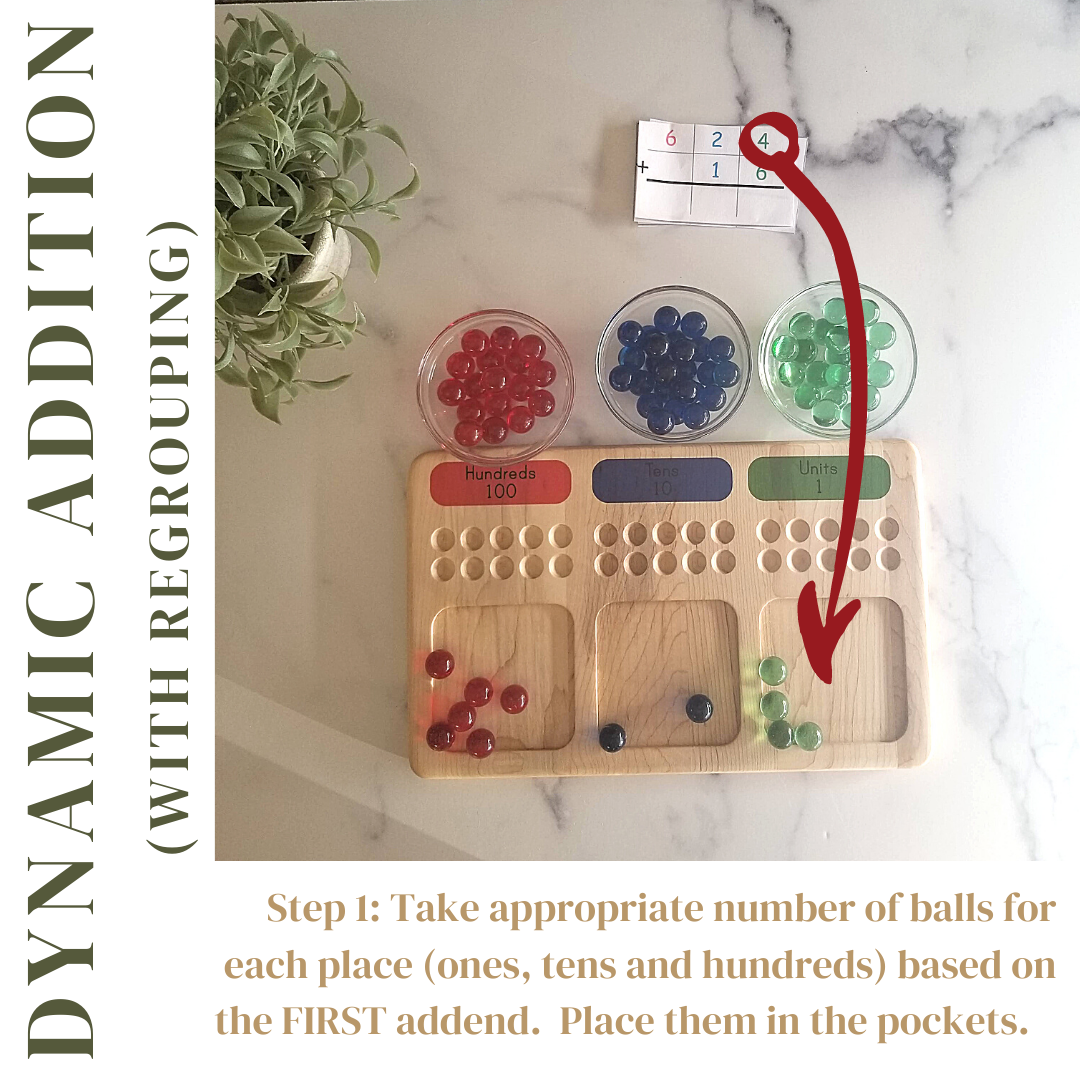 Regrouping board - place value board - Arithmetic board