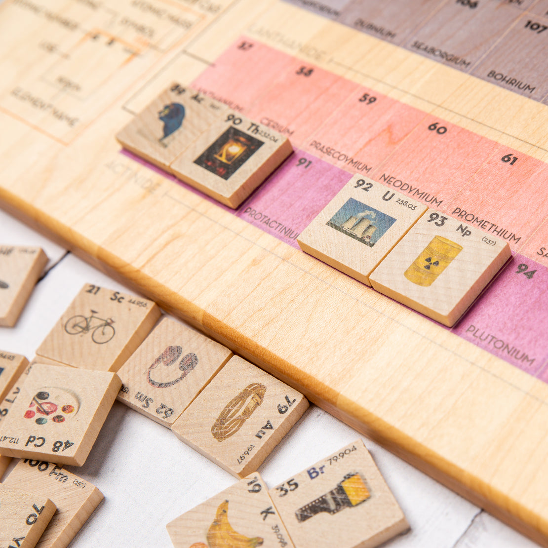 Periodic table puzzle tiles - periodic table of elements - periodic table set - homeschooling - chemistry - montessori - stem toy