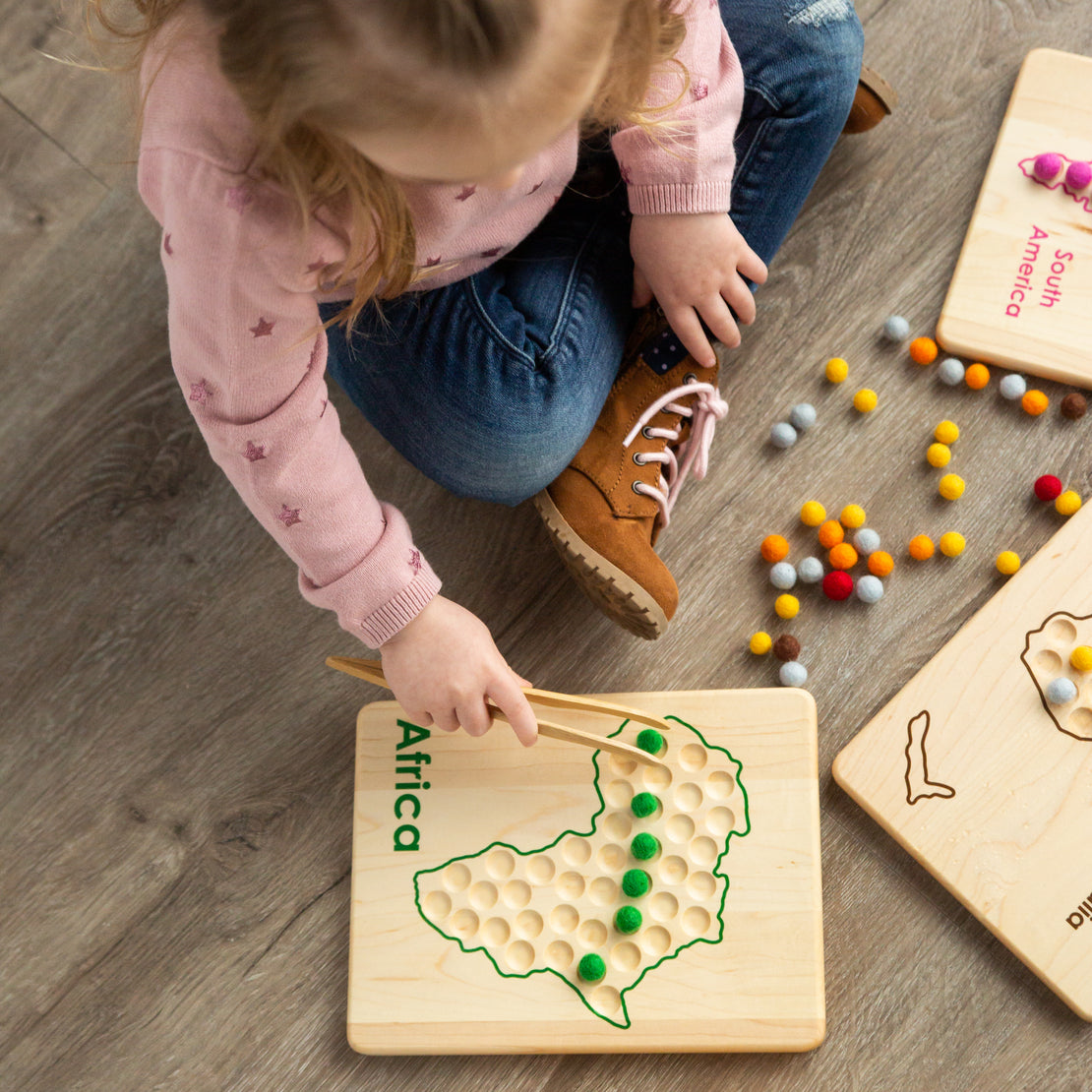 Montessori continent work - Transfer work - Montessori geography - Montessori Fine Motor Work - Fine Motor Skills Activity - Tonging
