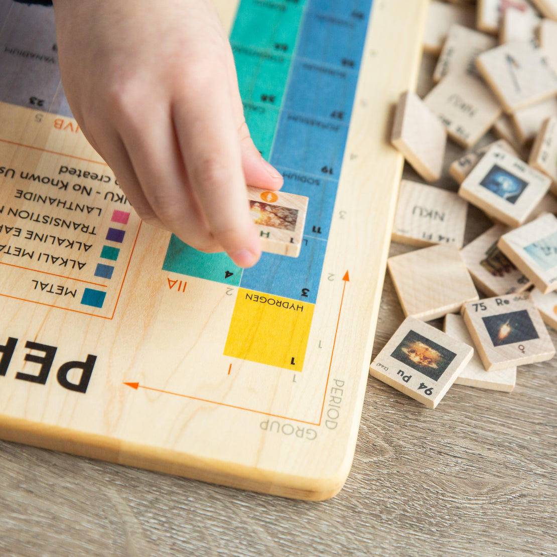 Periodic table puzzle tiles - periodic table of elements - periodic table set - homeschooling - chemistry - montessori - stem toy