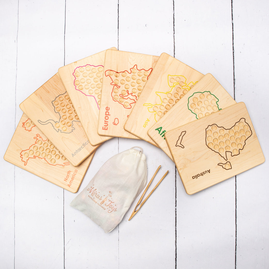 SECONDS/IMPERFECT Montessori continent work - Transfer work - Montessori geography - Tonging