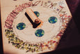 SECONDS/IMPERFECT Wooden perpetual calendar with seasons, moon phases, months, days and weather