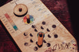 SECONDS/IMPERFECT Wooden perpetual calendar with seasons, moon phases, months, days and weather