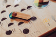 SECONDS/IMPERFECT Wooden perpetual calendar with seasons, moon phases, months, days and weather