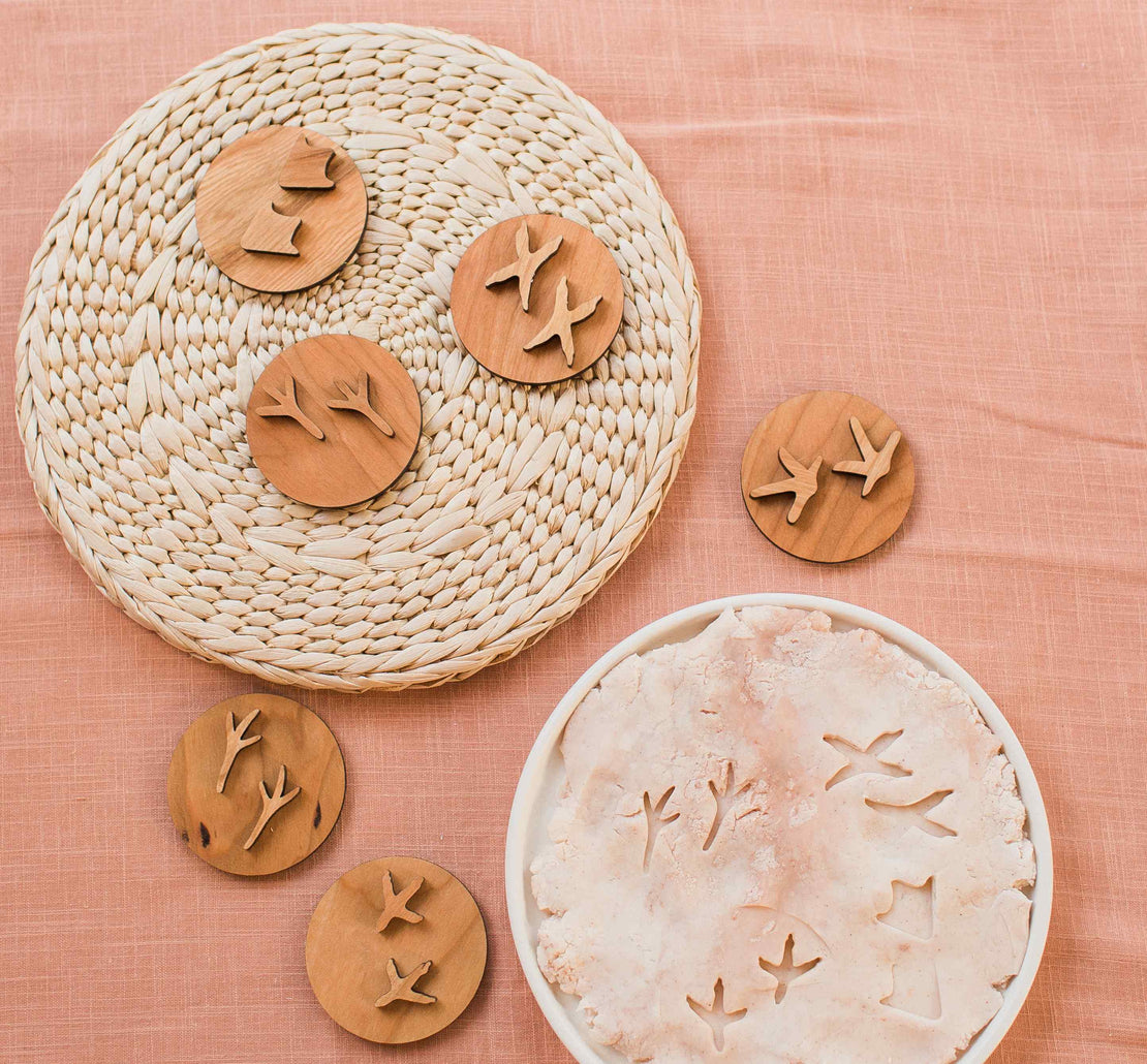 Bird feet playdough stamps, playdough stampers, educational toys, montessori