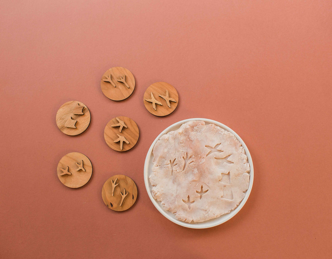 Bird feet playdough stamps, playdough stampers, educational toys, montessori