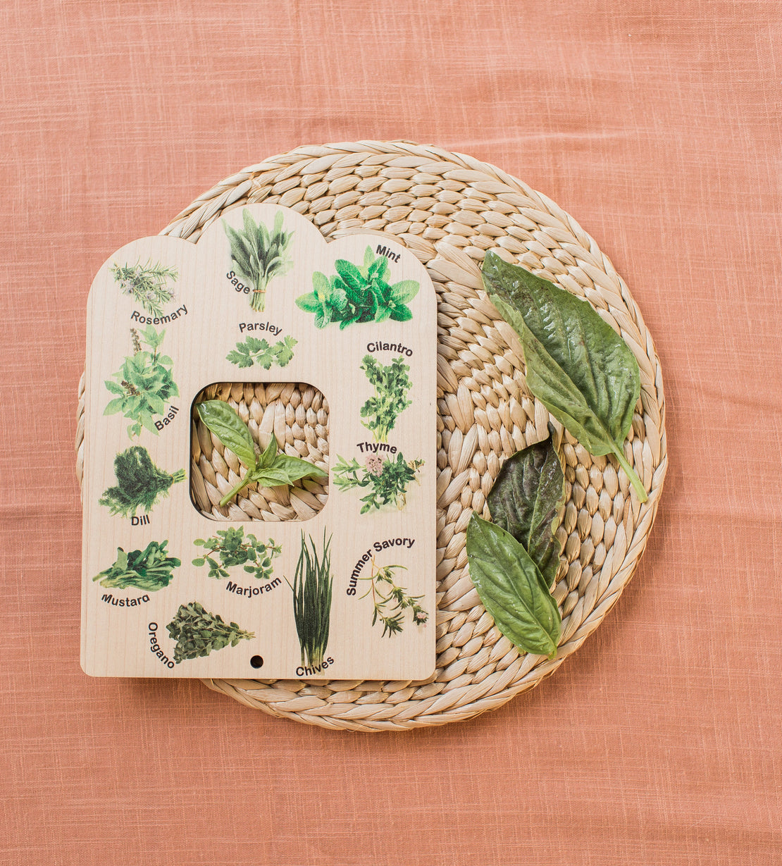 Double sided herb and spice finder