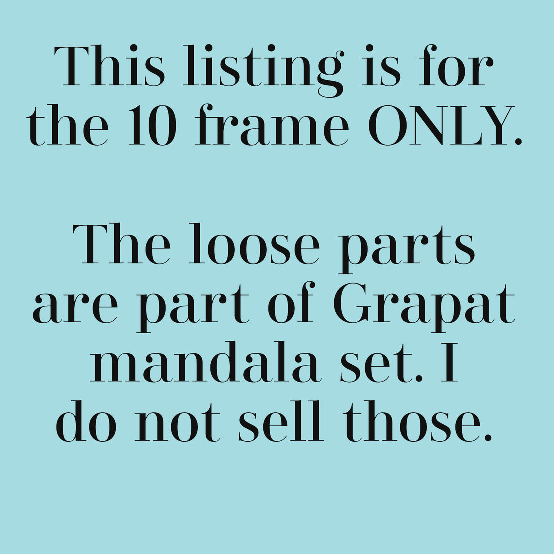 Large 10 frame with engraved number - Ten frame