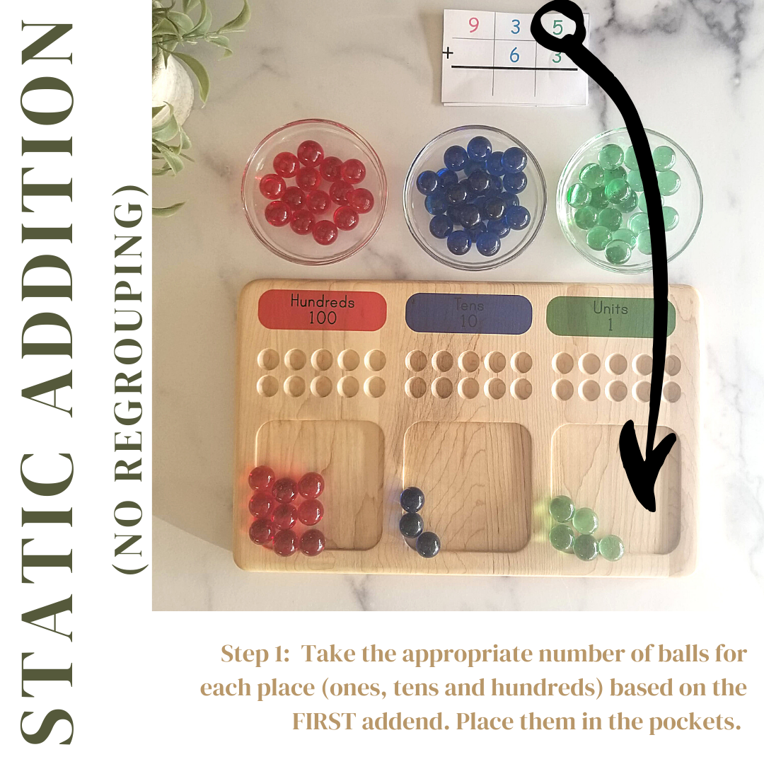 Regrouping board - place value board - Arithmetic board
