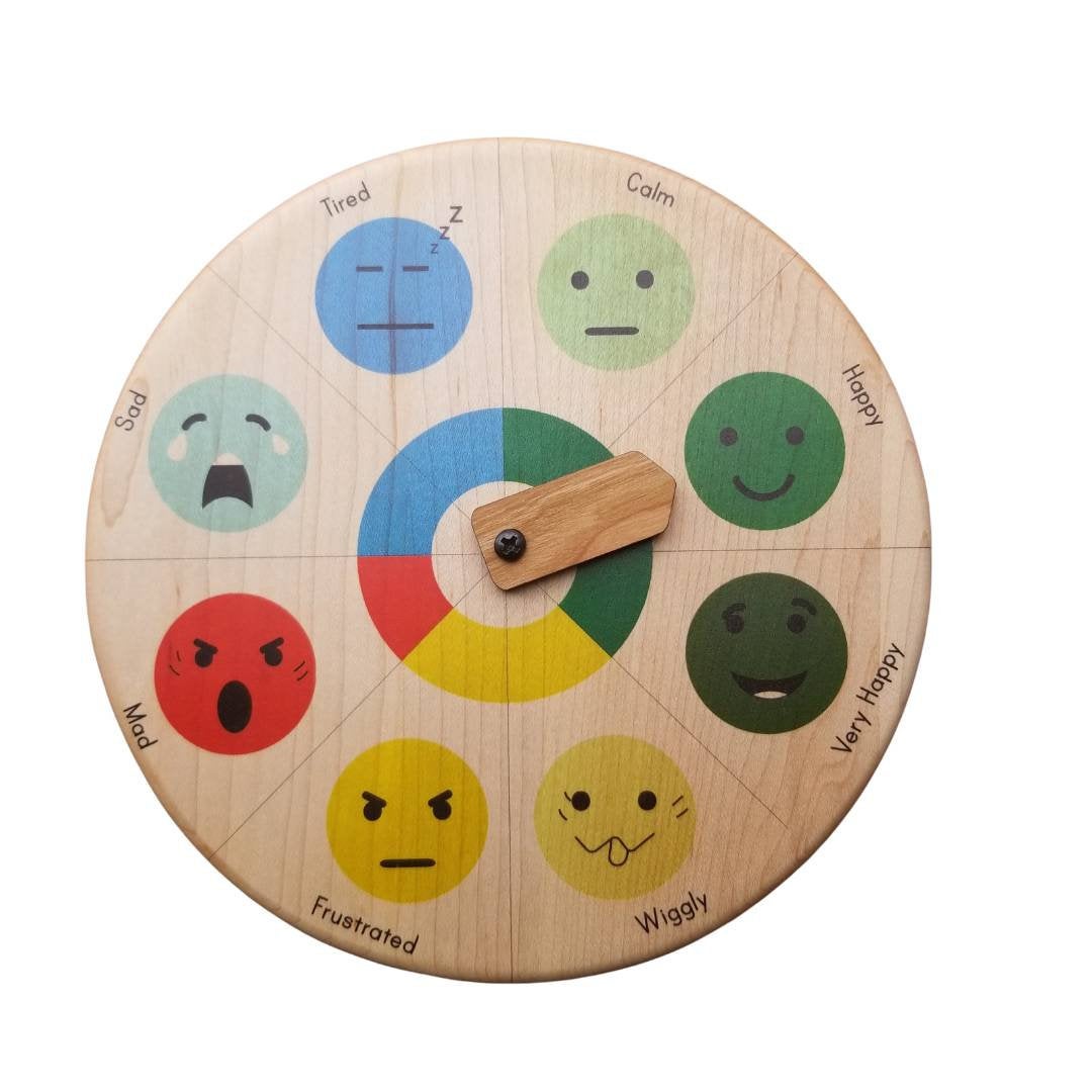 Emotion wheel with self regulation zones - emotion zones - social emotional learning SEL