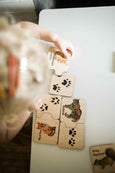 Animal tracks puzzle - wooden puzzle - montessori - waldorf - stocking stuffer - gift for nature lover - gift for kids