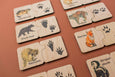 Animal tracks puzzle - wooden puzzle - montessori - waldorf - stocking stuffer - gift for nature lover - gift for kids