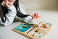 Wooden weather station - weather chart - weather board