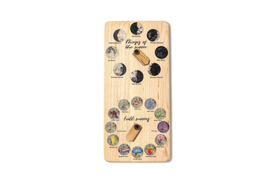 Moon Phases - Lunar calendar - clock - full moons