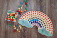 Rainbow with clouds - Color sorting toy - color matching - Montessori classroom