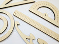Kids drafting kit - Geometry kit - Math toys - Montessori toys - Waldorf toys - educational toys - Engineers kit - drafting tools