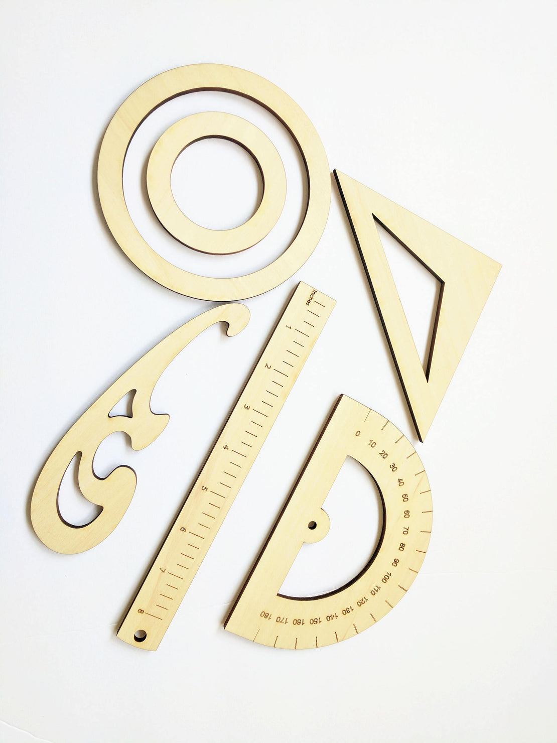 Kids drafting kit - Geometry kit - Math toys - Montessori toys - Waldorf toys - educational toys - Engineers kit - drafting tools