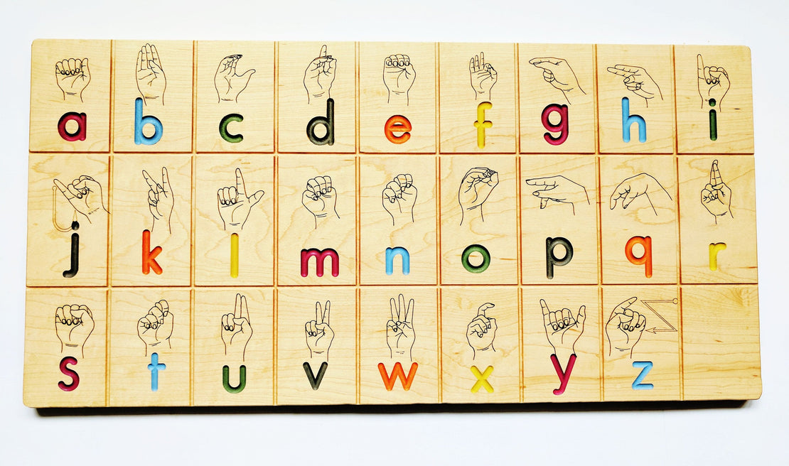 American sign language alphabet board, ASL