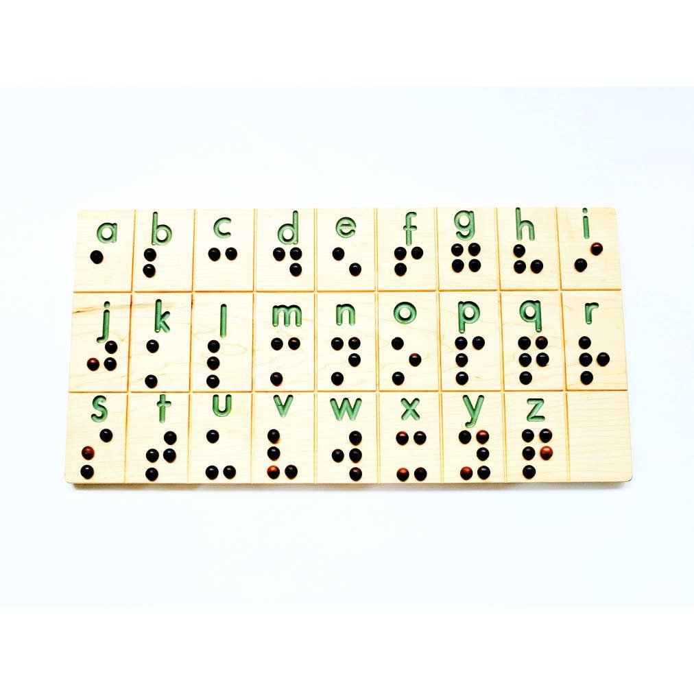 Braille alphabet board - braille cards - braille art - braille gift - Braille Wall Panel