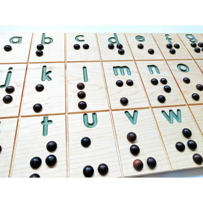SECONDS/IMPERFECT Braille alphabet board - braille cards - braille art - braille gift - Braille Wall Panel