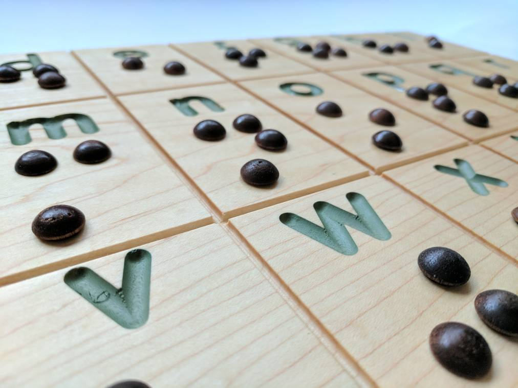 Braille alphabet board - braille cards - braille art - braille gift - Braille Wall Panel