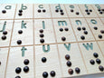 Braille alphabet board - braille cards - braille art - braille gift - Braille Wall Panel