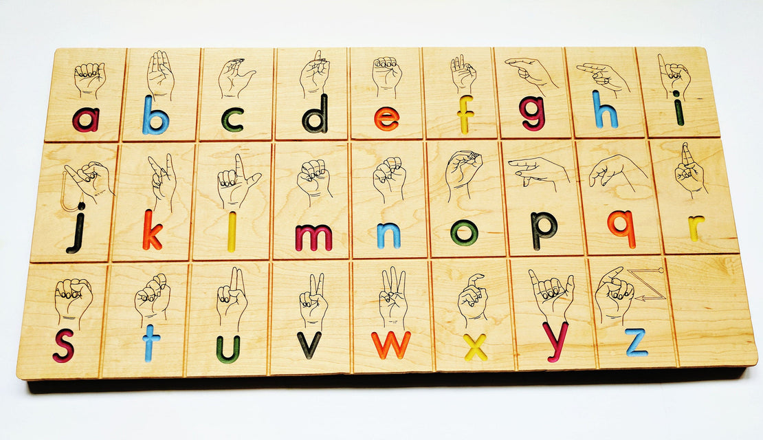American sign language alphabet board, ASL