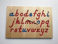 Alphabet Tracing board, Montessori colors, D'Nealian font with guided arrows, wood alphabet tracing board