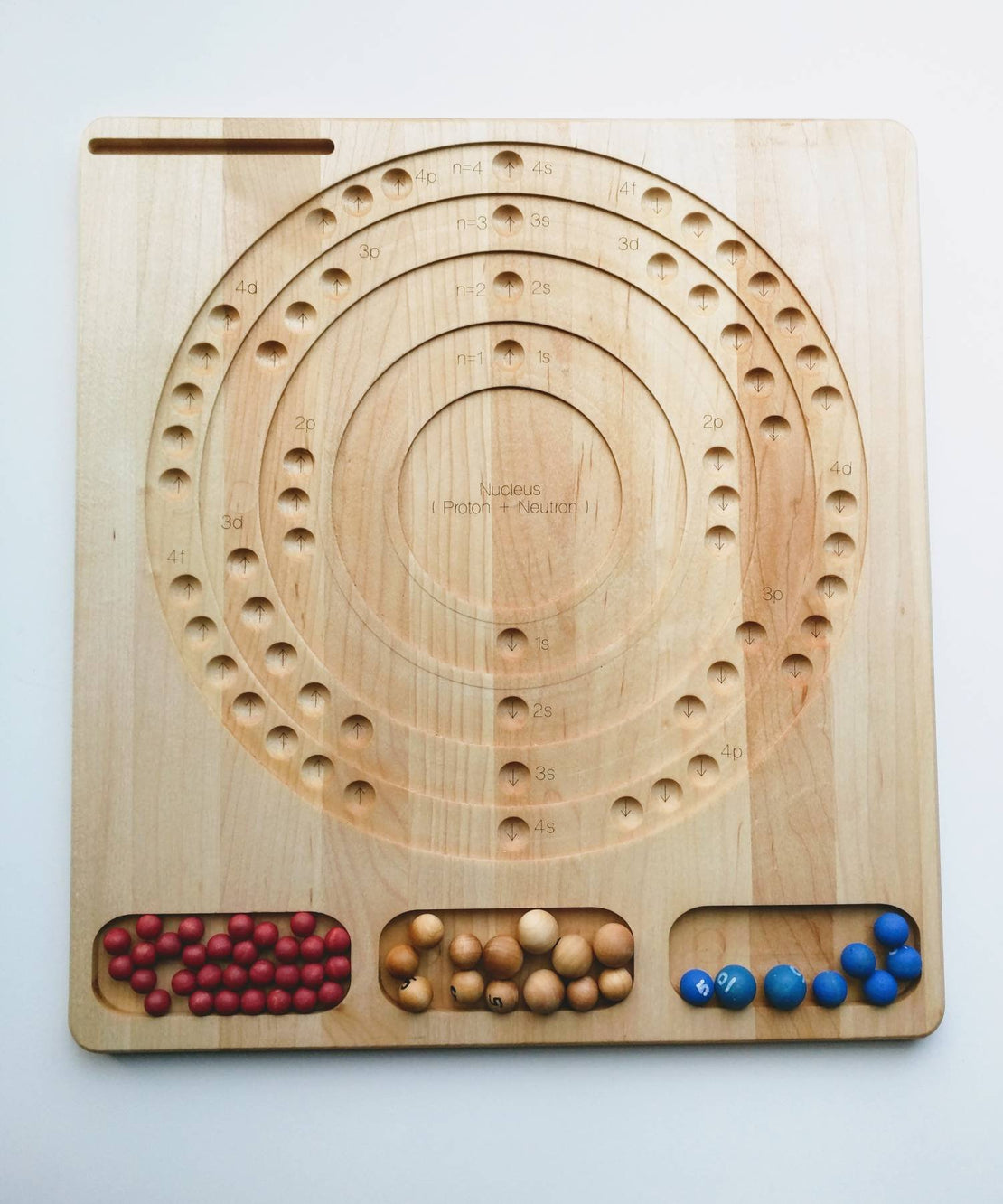Bohr atomic model board - STEM gift - Chemistry manipulative - Montessori - Waldorf