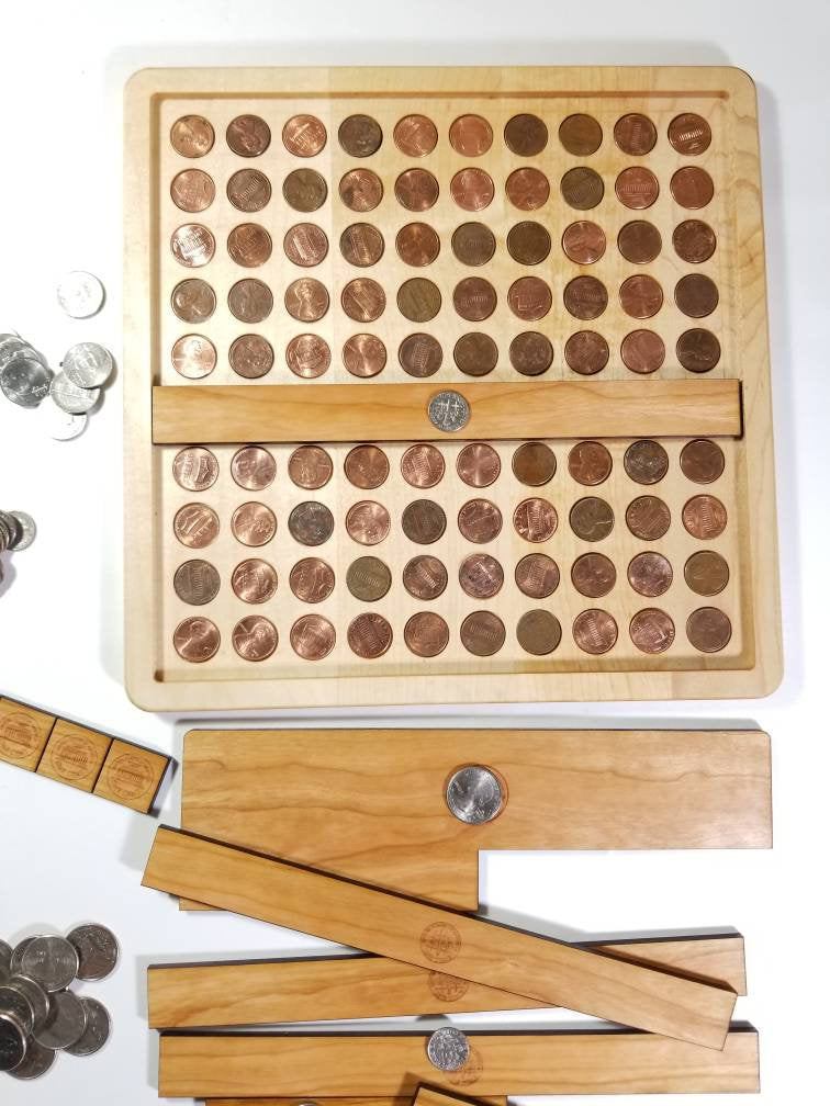 Dollar counting board - montessori money material