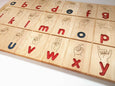 Wooden Sign language board - ASL board in Montessori colors - educational toys - back to school